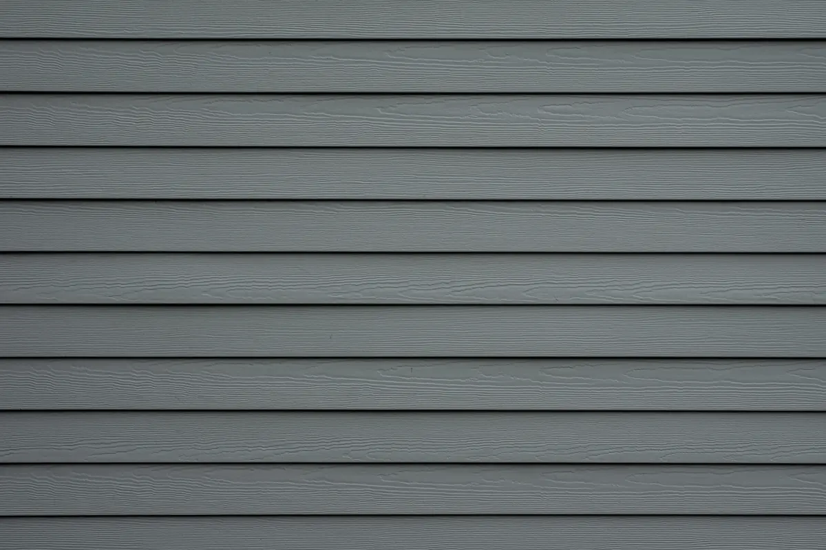 Close-up of gray lap siding texture